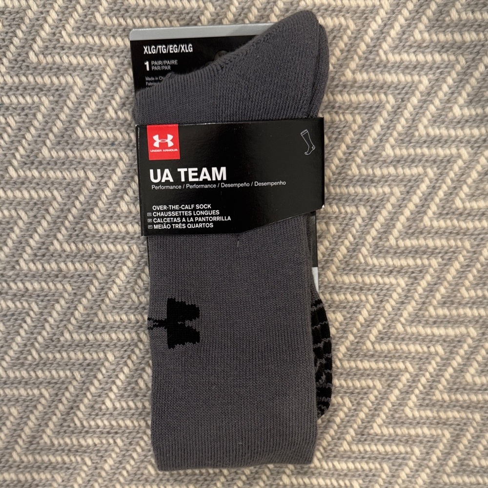 Under Armour UA Team Dark Gray Over-the-Calf Socks adult XL